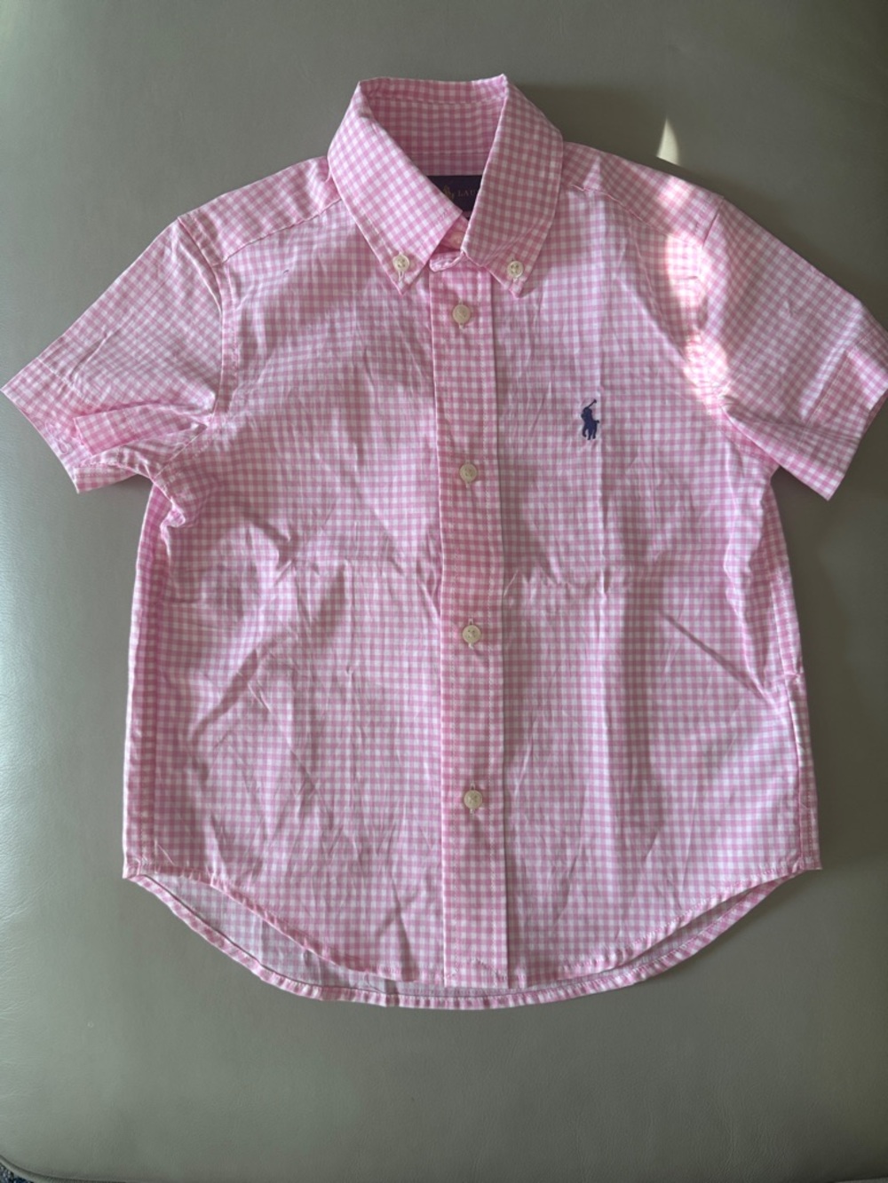 Ralph Lauren Kids Pink Gingham Button-Down Shirt